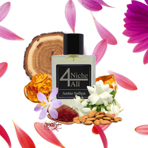 Beauty in a bottle. Inviting, intoxicating and interesting!  Top notes Jasmine, Saffron and Almond  Heart notes Amberwood, White Florals  Base notes Cedar, Fir Resin, Musk  A sweet, deep scent, florals, jasmine and saffron blended with woody notes.   For both him and her.   Eau de Parfum (EDP)  Est. in 2021